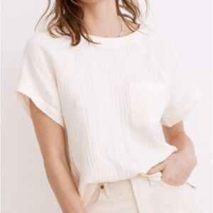 Madewell Lightspun Renwood Button-Back Top